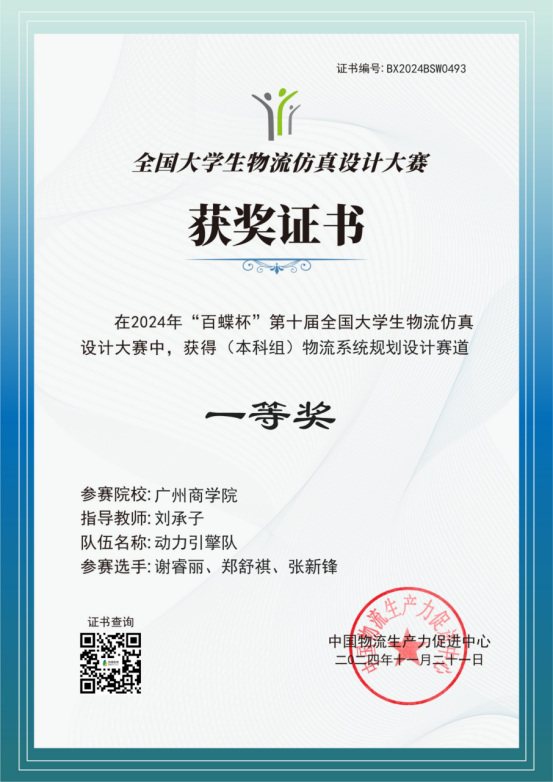 公司获得第十届百蝶杯全国老员工物流仿真设计大赛一等奖.jpg